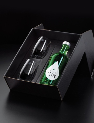 Geschenkbox London Dry Gin 0,35l mit 2 Riedel Spirit Gläsern